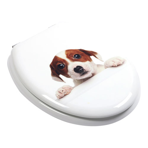 Animal printed MDF toilet seat